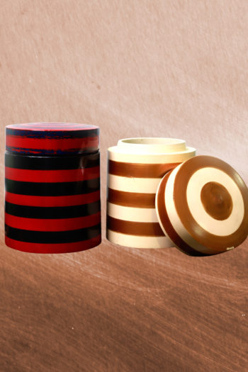 STRIPE DESIGN LACQUERED BOWL