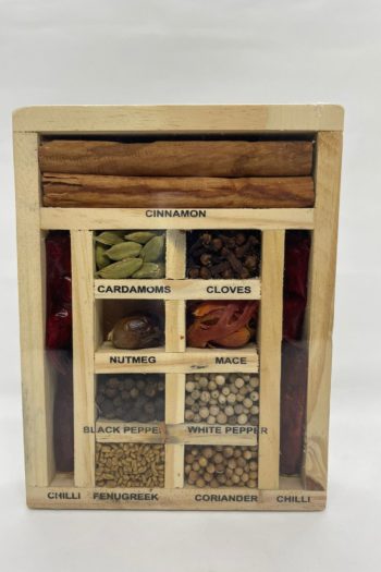 LAKSALA CEYLON FINEST SPICES ASSORTED PACK 11 VARIETIES IN WOODEN BOX