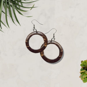 "Elevate your style with Donut Coconut Shell Earrings."