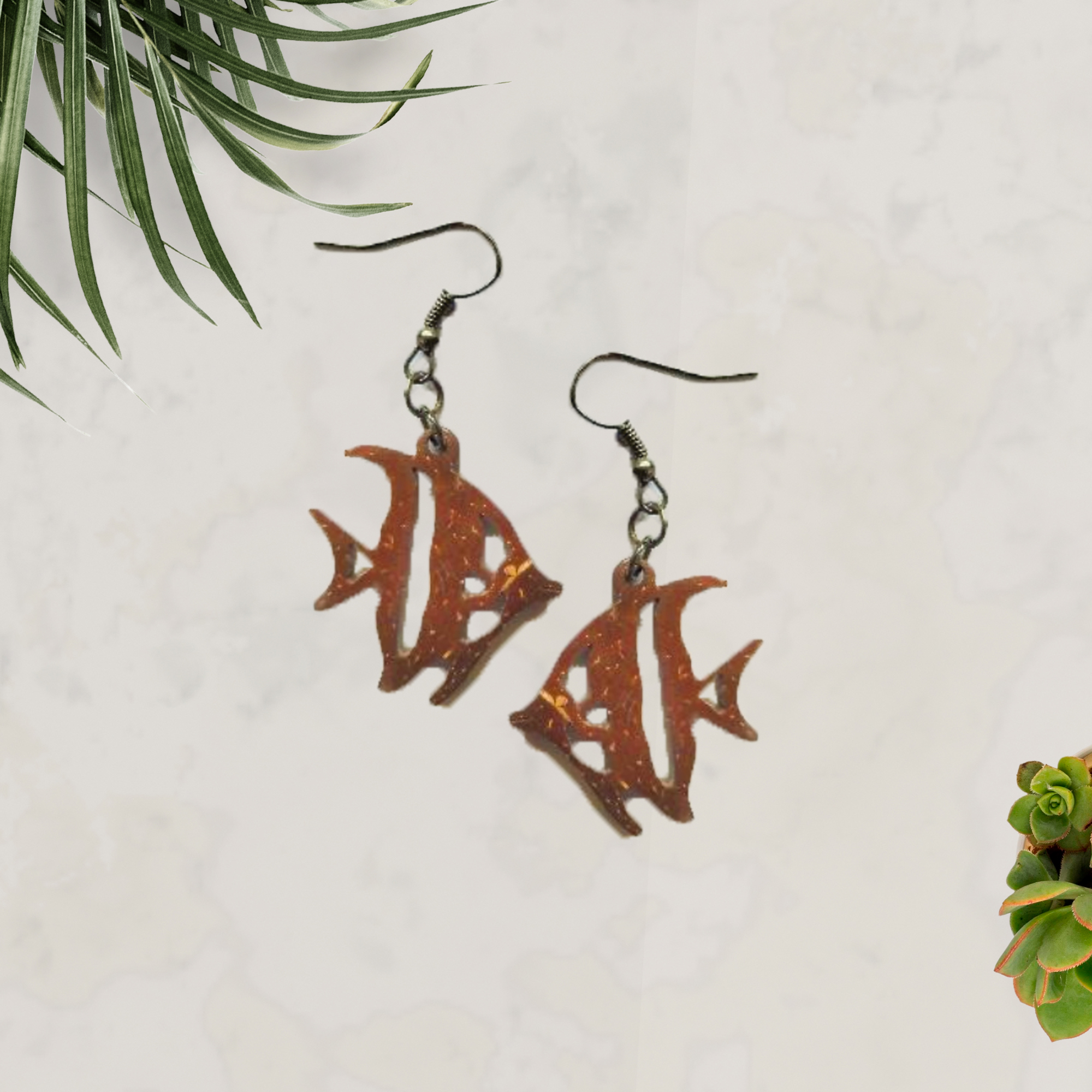 Carved Coconut Earring - Dk Hawaiian Collections