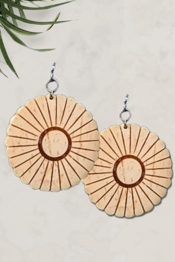 Coconut Shell Earrings – Flower