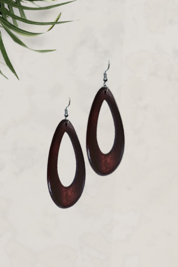 Coconut Shell Earrings – Oval