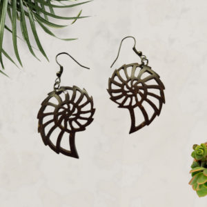 "Elevate style with Walampuriya Coconut Shell Earrings."