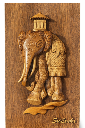 WOODEN WALL HANGER ( TASKER ELEPHANT )